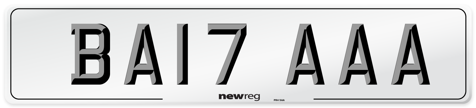 BA17 AAA Number Plate from New Reg